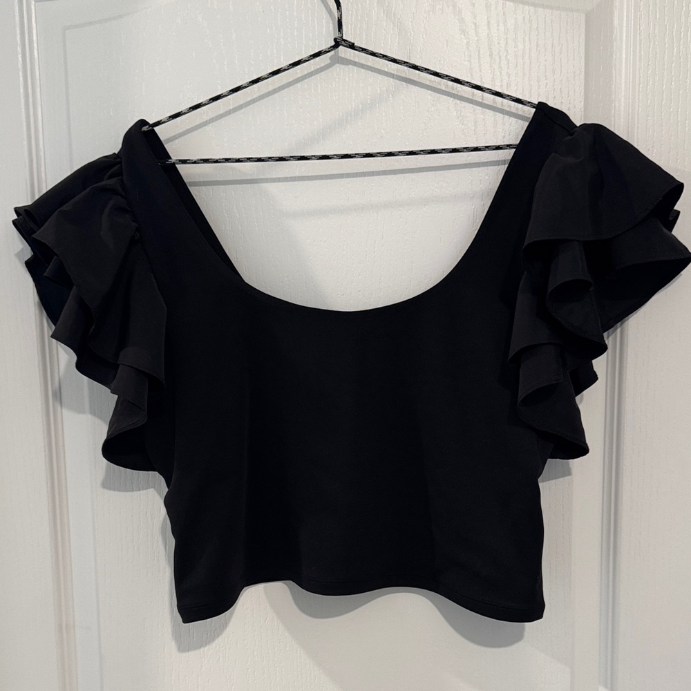 express body contour ruffle sleeve top